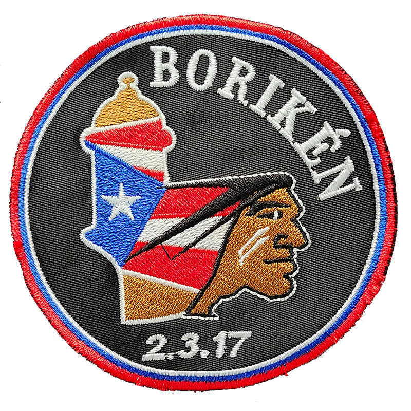 “Garita Borikén — BCQ” Puerto Rico Embroidered Patch — 4" or 8"