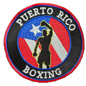 “Puerto Rico Boxing — Victory Sparkle” Embroidered Patch — 4" or 8"