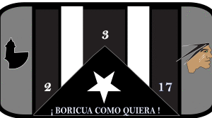 “Boricua Como Quiera — BCQ” Black Puerto Rican Flag Patch — 4" or 8"